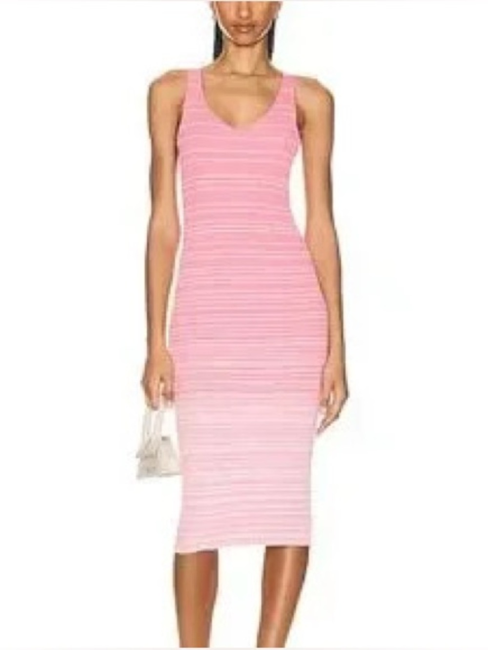 New Staud Dana Ribbed Stripe Dress